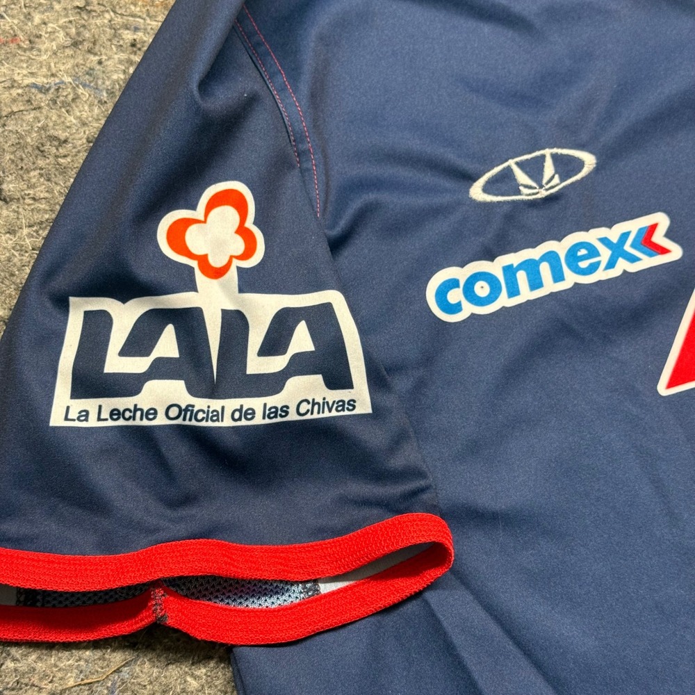 Esmir Chivas de Guadalajara Soccer Jersey Navy Blue Tolteca Sol Mens Large - Picture 6 of 11
